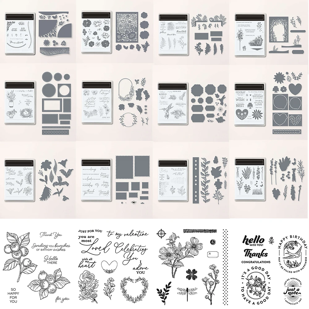 Ensemble De Tampons Et Matrices Transparents Pour La