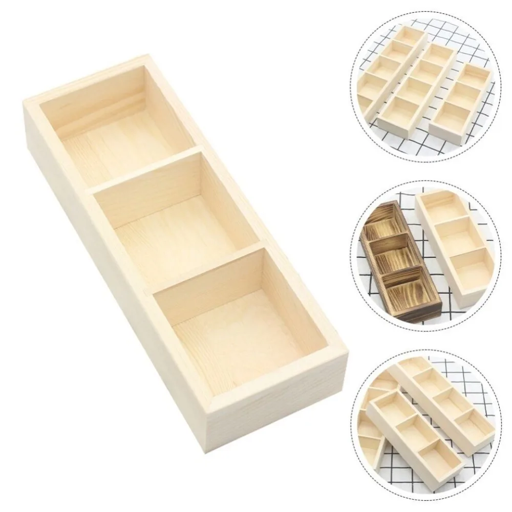 Portable Solid Wood Retro Tea Bag Holder Exquisite Practical Multi Compartment Storage Box Desktop Creativity Simple Wooden Box