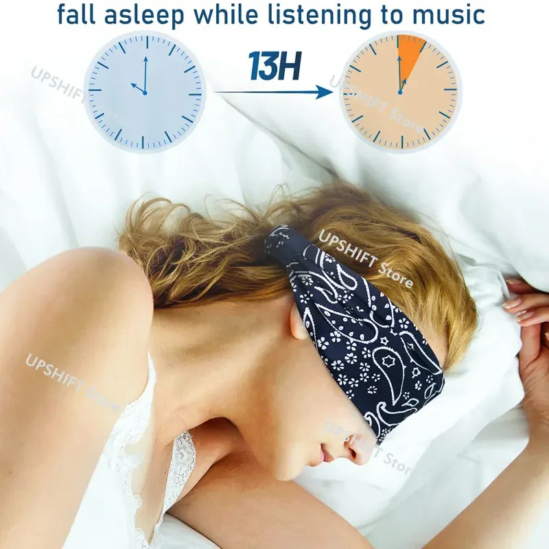 Musique Bandeau Masque oculaire Sans fil Bluetooth Casque Bandeau Sports  Yoga Fitness Running Écouteur Sommeil Casque Foulard