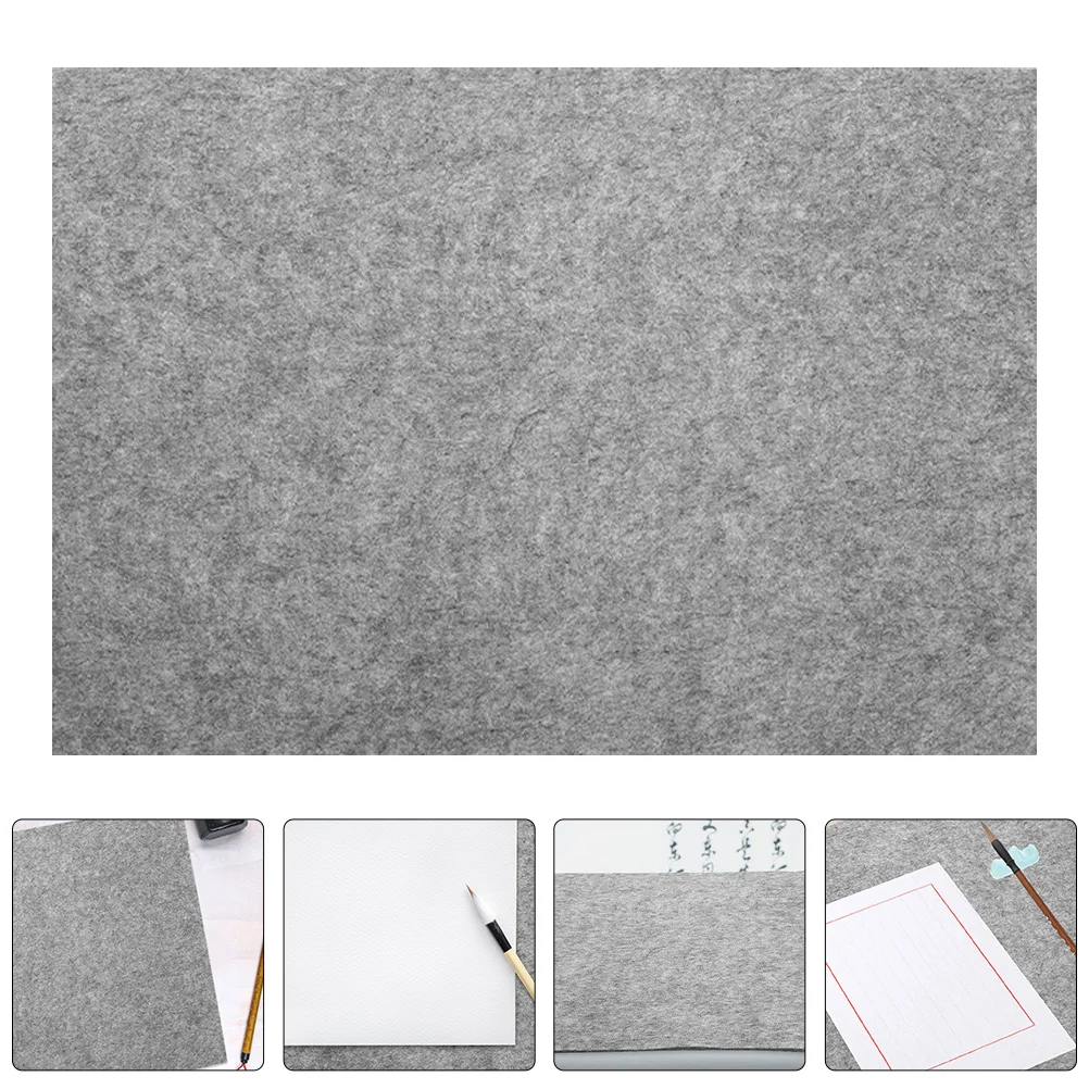 

2 Pcs Calligraphy Felt Pad Mat for Desktop Paper Exercise Chinese Pads Student Writing