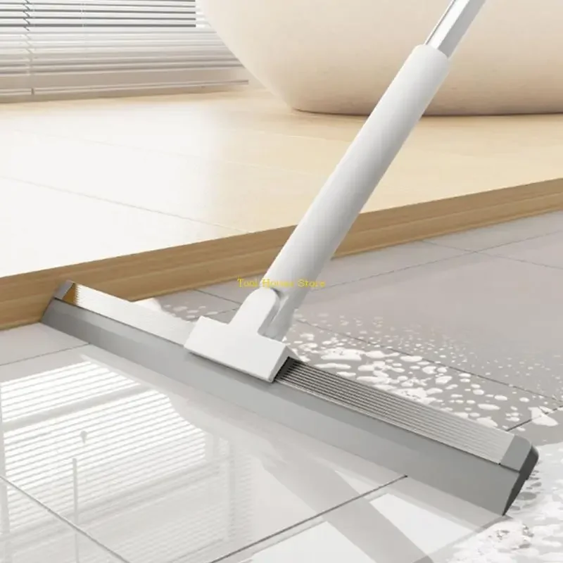 실리콘 바닥 스퀴지 스크레이퍼 욕실 청소 도구 인체 공학적 미끄럼 방지 그립 핸들로 효율적인 물 제거