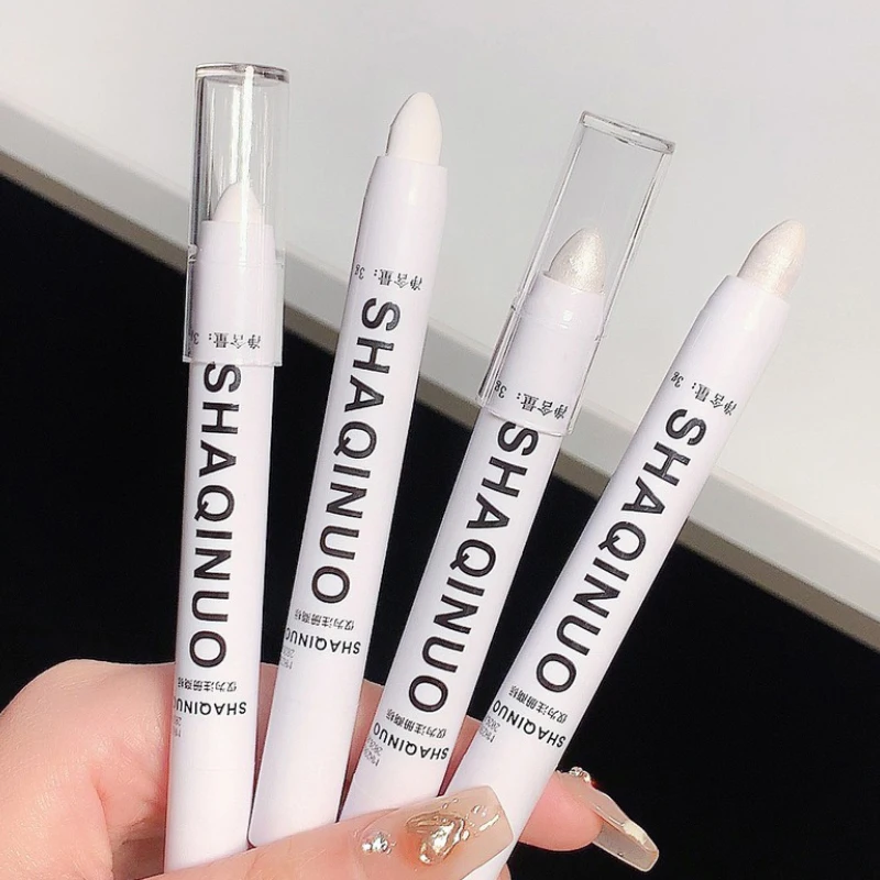 White Highlighter Pen Matte Shimmer Undereye Brightening Easy-Application Highlight Stick Instant Glow makeup pen