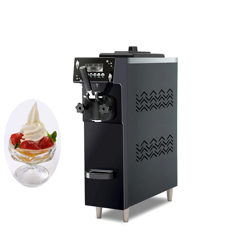 

Soft Ice Cream Machine Desktop Single Head Frozen Yogurt Machine Stainless Steel Popsicle Machine Automatic Sales