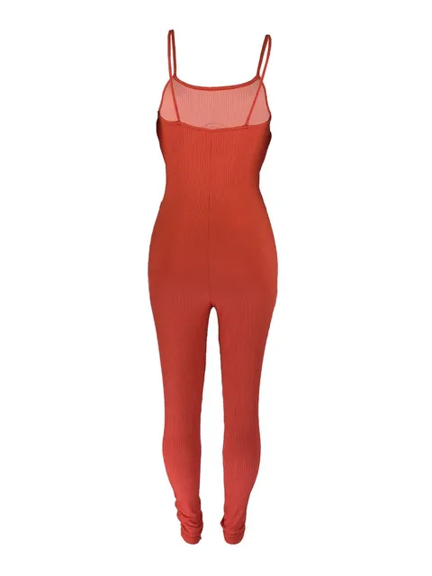 Neon Orange Fitness Romper: Sultry Style Meets Body-Sculpting Performance