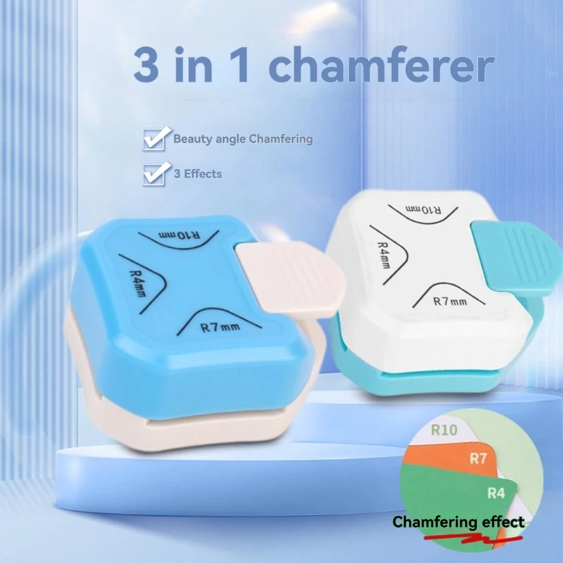 3 Way Chamfer Corner Punch,Craft Paper Corner Cutter For Paper Crafts,Laminate,Cardstock,Business Card,DIY, Photo