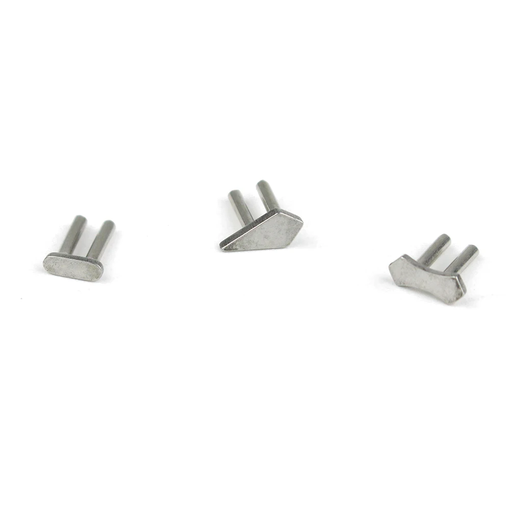 10pcs Eyeglasses Hinge Fix Screw Metal Double Pin Rivet Length