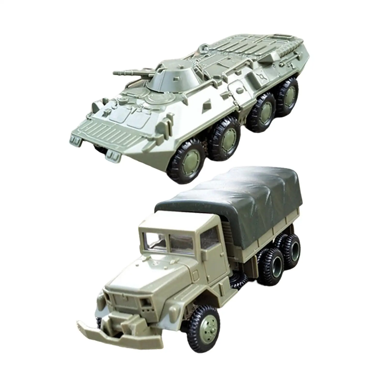 Miniatures Trucks 4D Assembly Model DIY Model Puzzle 1/72 Model Toys Kid