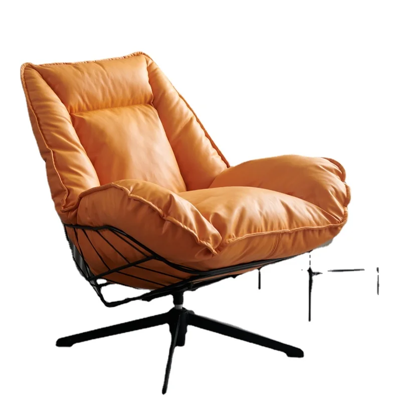 

ZL Fabric Sofa Rotating Balcony Single Leisure Chair Iron Lounge
