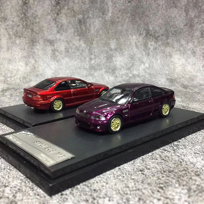 

Внедорожник полицейского оружия 1:64 модель автомобиля E46 M3, внедорожник из сплава под давлением, Лтд 499, красный и фиолетовый
