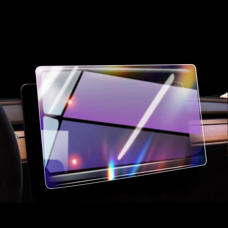 

Закаленное стекло для Tesla Model Y Model 3, автомобильная центральная консоль, мультимедийный навигатор, дисплей, сенсорный экран, аксессуары для интерьера