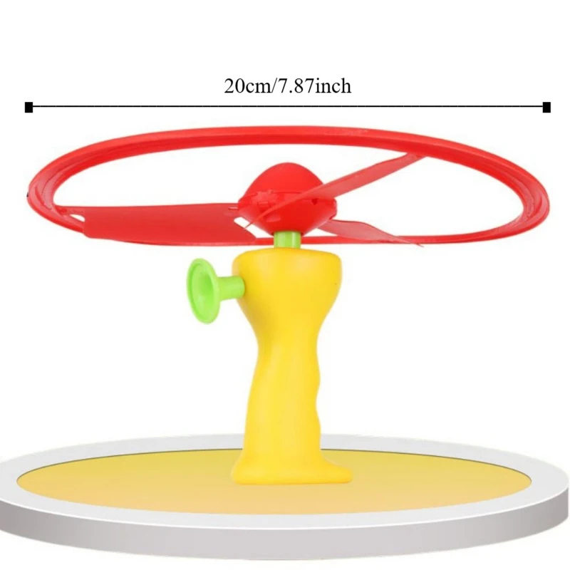 Launcher Spinner Pull Flying Disc Toys Atmosphere Prop Rotating Ripcord Sky Spin Toys Educational Cartoon Dragonfly Toy Gift