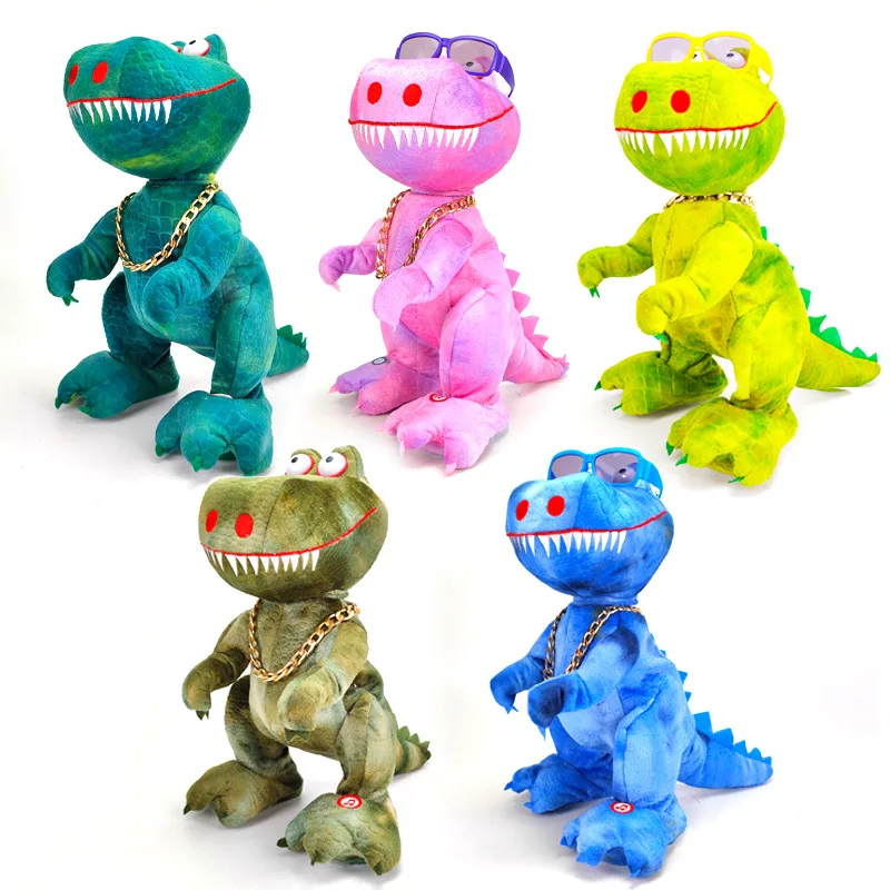 High Quality Creative Electric Plush Toys Dinosaur Singing Dancing Learning To Speak Swinging Tyrannosaurus Children's Gifts