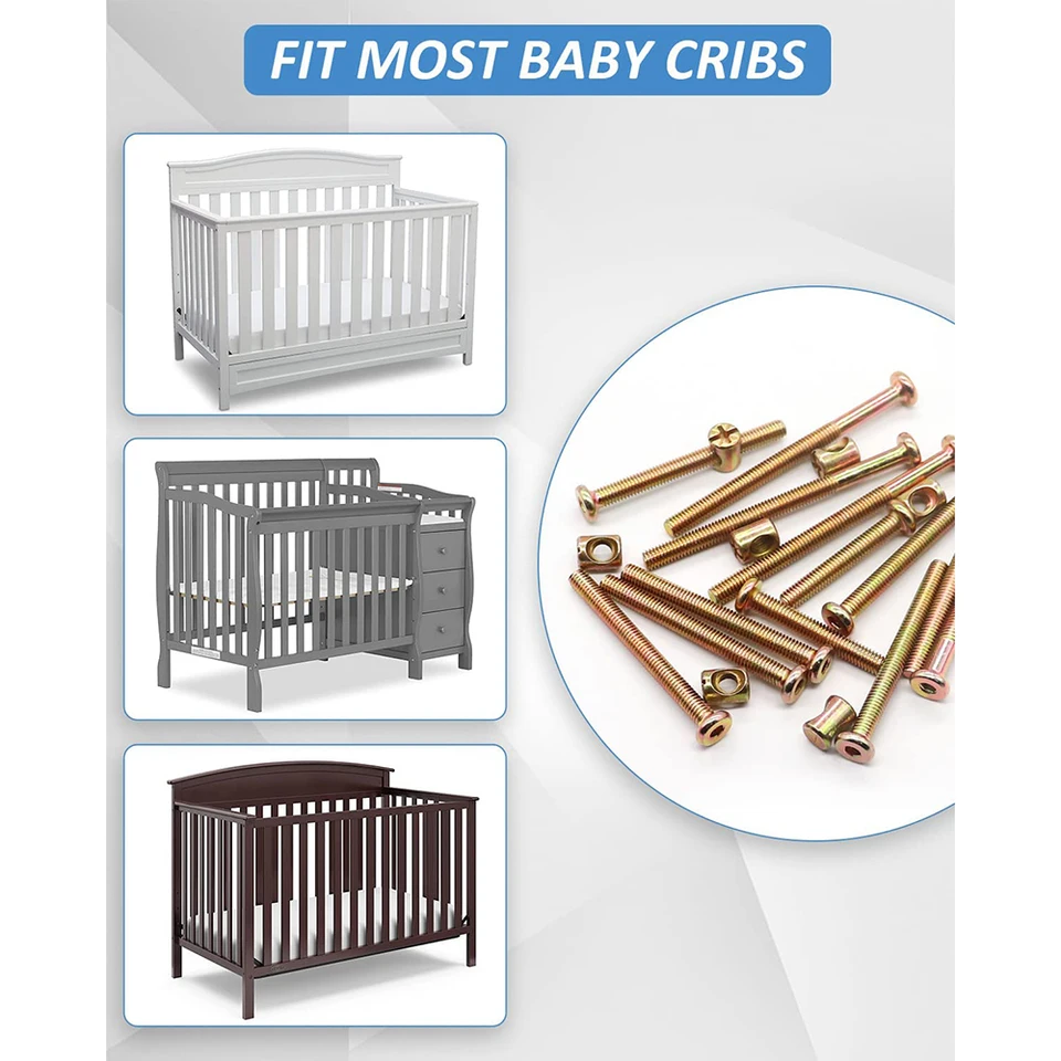 25 Viti E Dadi Per Culla - M6 X 80 Mm, Nero, Testa Esagonale - Foto 8