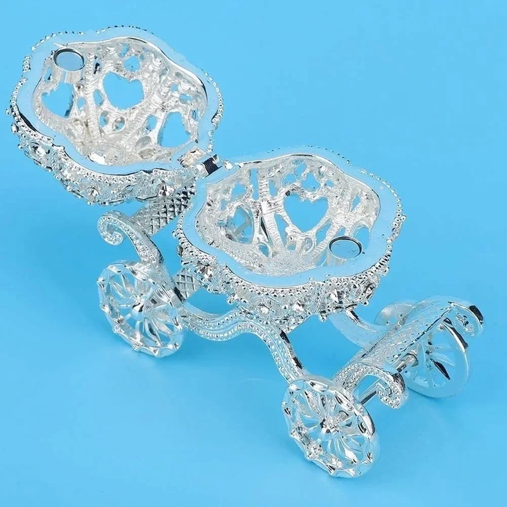 Rhinestone Crystal Pumpkin Carriage Trinket Box Jewelry Box Diamond Gift Collectible Figurine Decorative Jewelry Display Holder 4