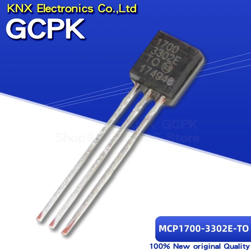 10 Pezzi MCP1702-3302E/TO – Regolatori Di Tensione TO-92 – 1702 3302E – Nuovi