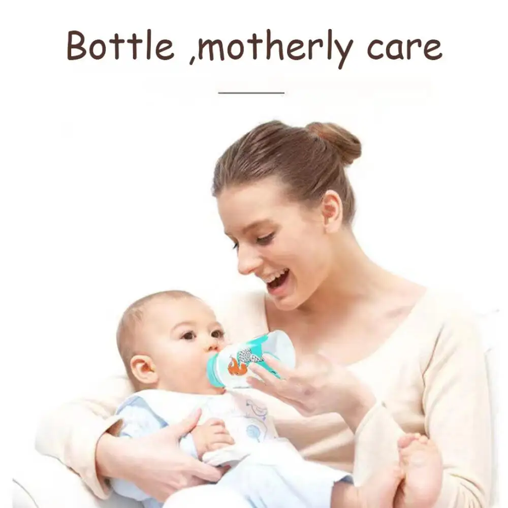 0-6 Months Newborn Bottle Baby Standard Mouth PP Bottle 60ML Anti-flatulence Standard with Breastmilk Nipple 1pc