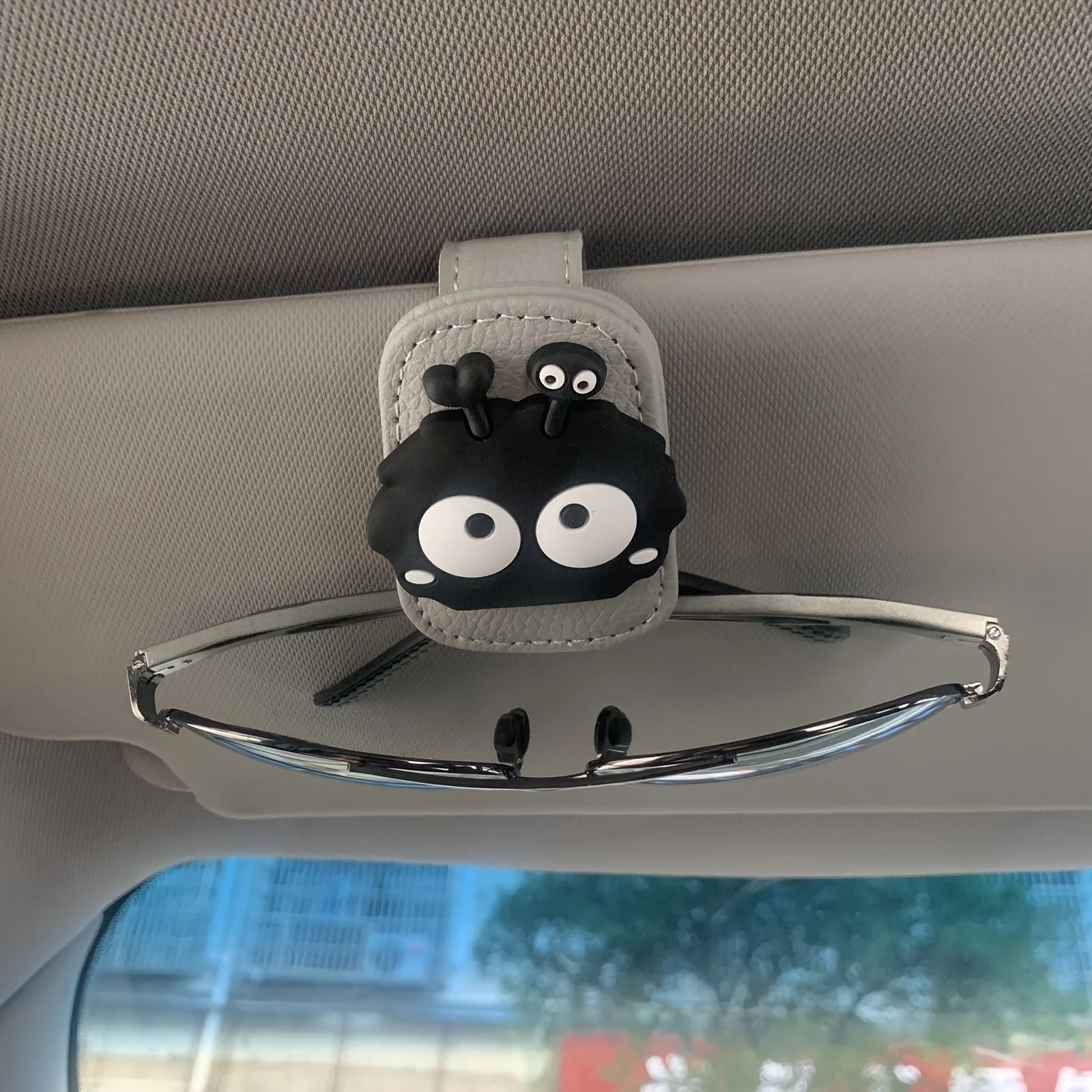 Elegant Magnetic Leather Sunglasses and Ticket Holder