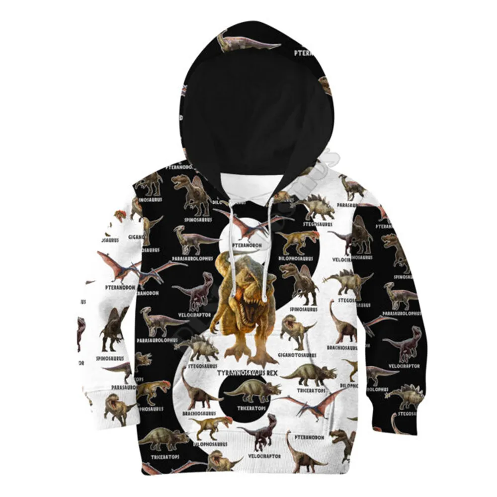 

Dinosaur Yin-Yang 3d printed Hoodies suit tshirt zipper Pullover Kids Suit Funny Sweatshirt Tracksuit 02