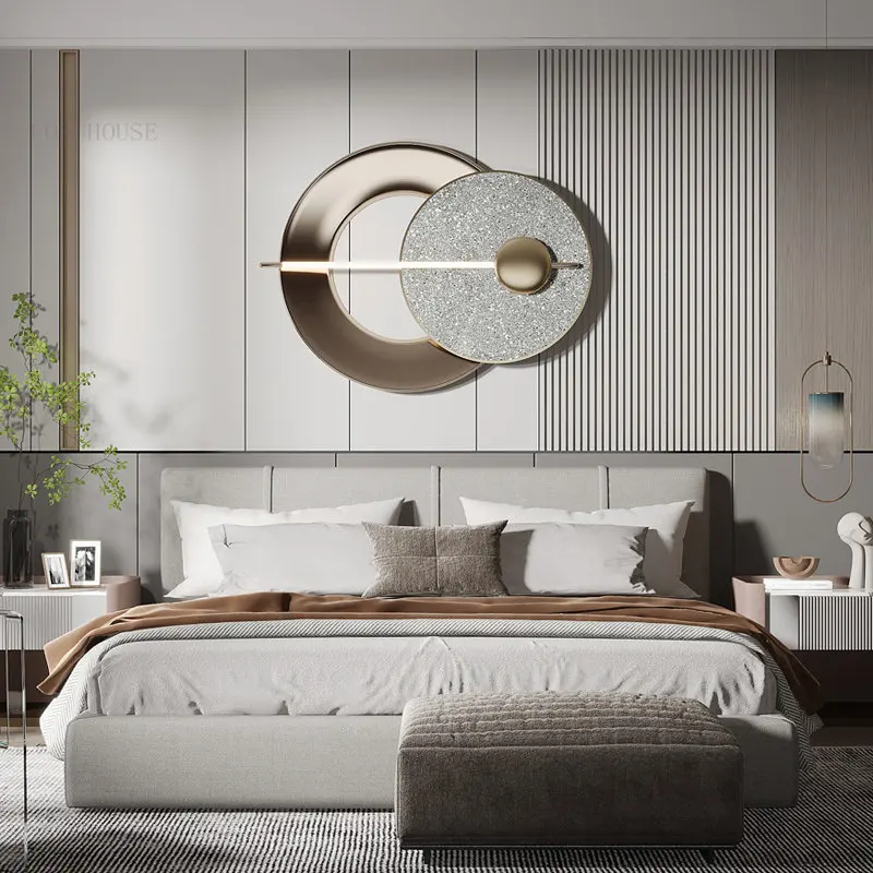 Modern Minimalist Metal Wall Hanging Living Room Sofa Wall Decoration Pendant Bedroom Bedside Wrought Iron Hanging Decoration 4