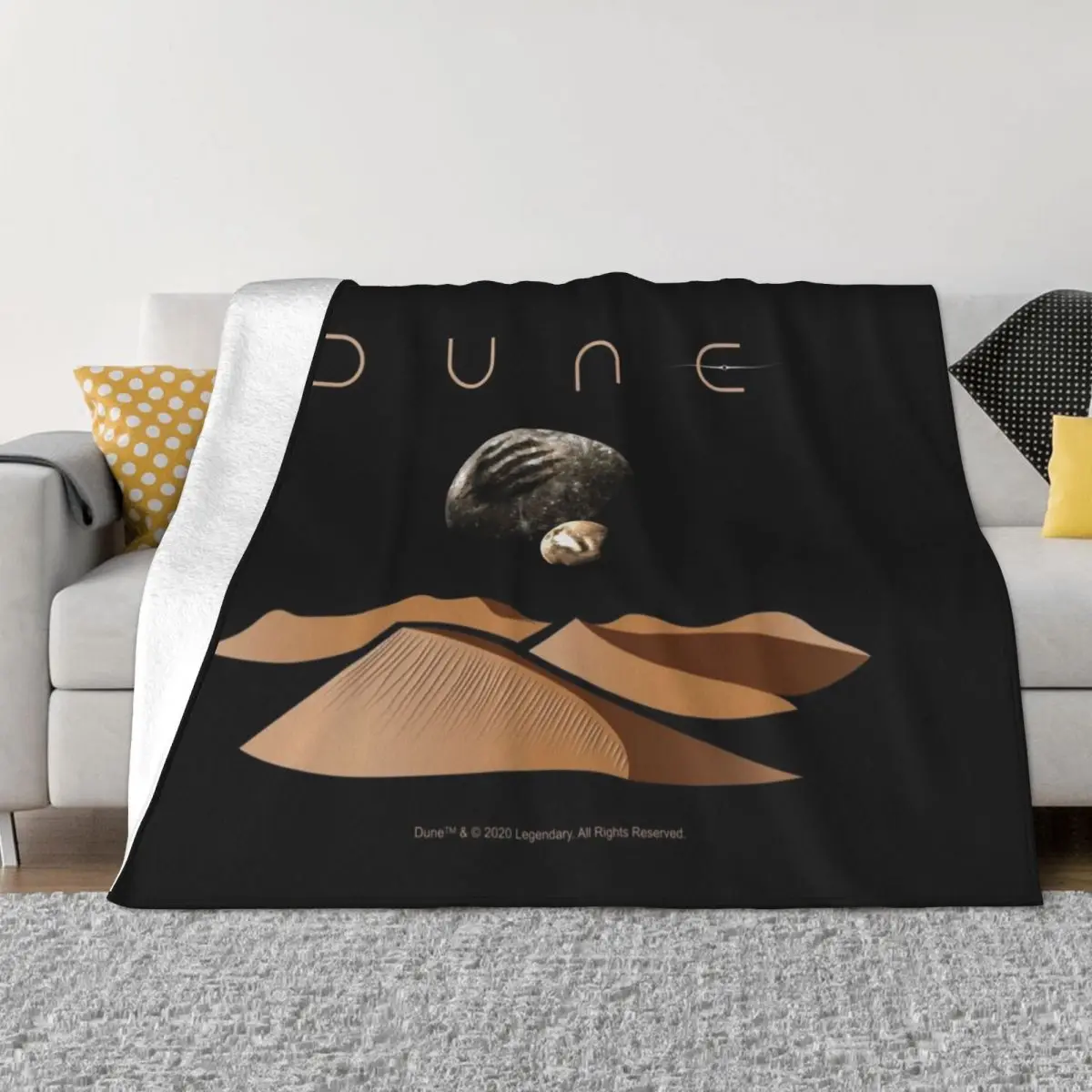 

Dune Landscape with Moons of Arrakis Throw Blanket Furry Blankets Decorative Sofa Blanket