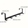 Hooks Over The Door Home Organizer Rack Clothes Coat Hat Towel Hanger Bathroom Accessories Holder Door Hang Creative Coat Hanger 4