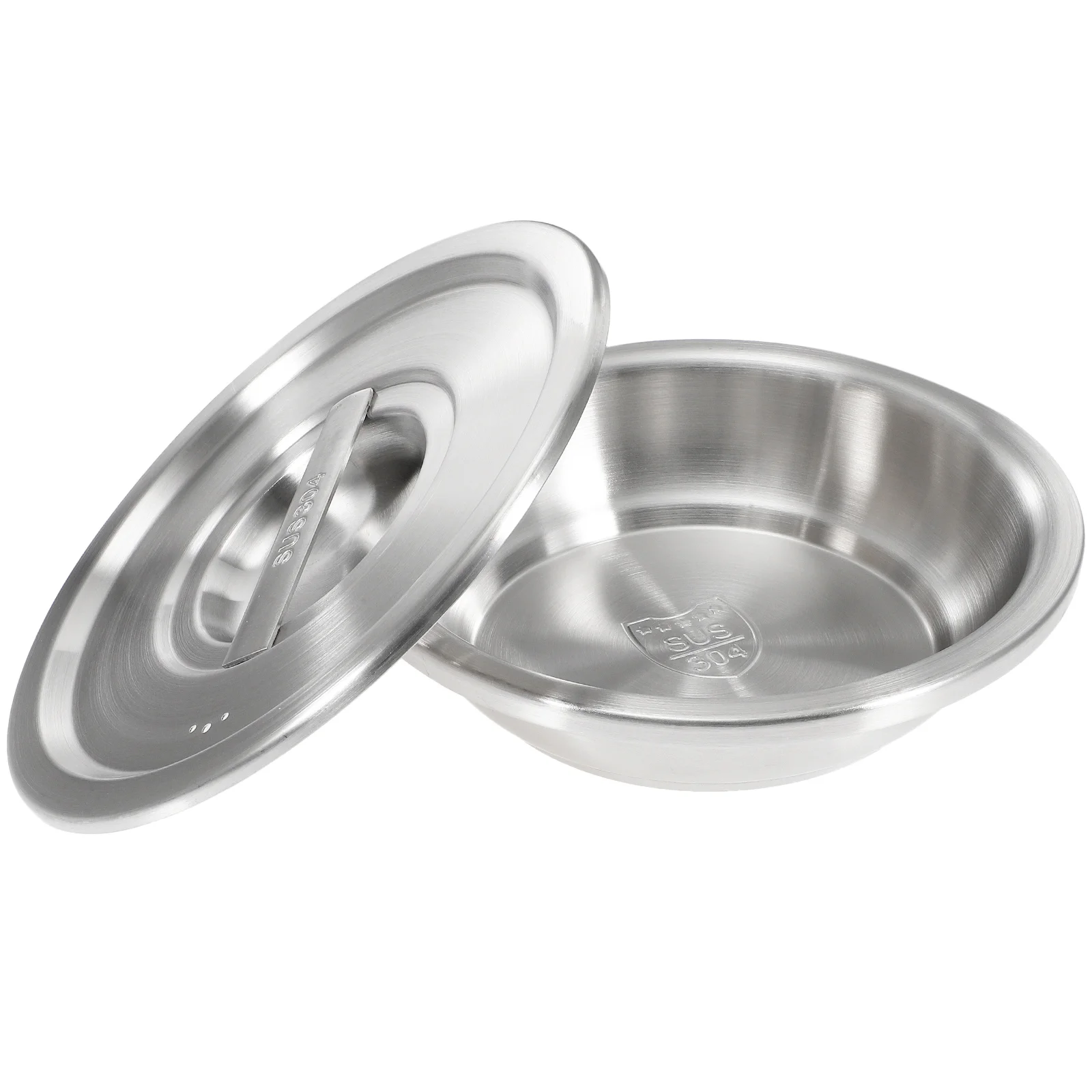 

Stainless Steel Dinner Plate Multipurpose Food Container Dumpling Serving Steam Household Tableware