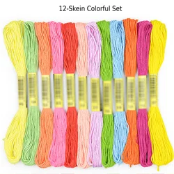 Vibrant Gradient Multicolor Embroidery & Sewing Thread Set - 10 sets (Colorful)