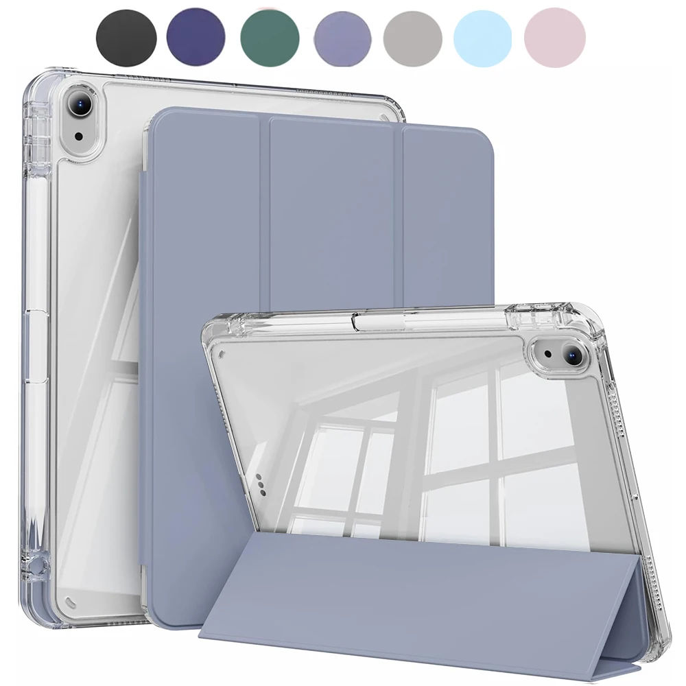 Sleek Crystal Clear Tablet Case with Pen Holder