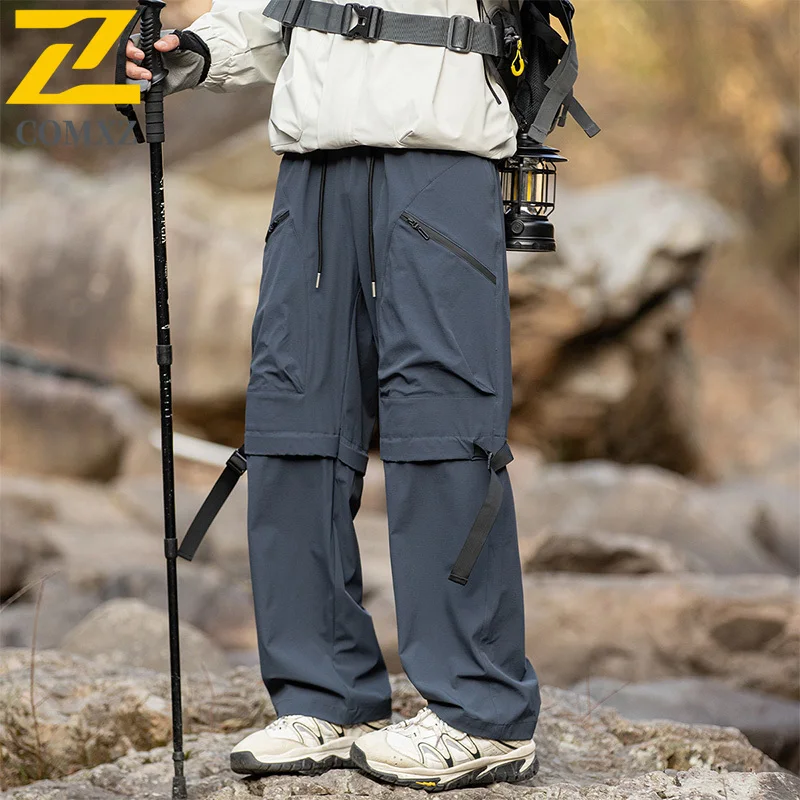 ​Men Anti-Wrinkle Cargo Pants  Autumn Waterproof Outdoor Workwear Windproof Hiking Trousers Casual Loose Fit with Multi-Pockets​