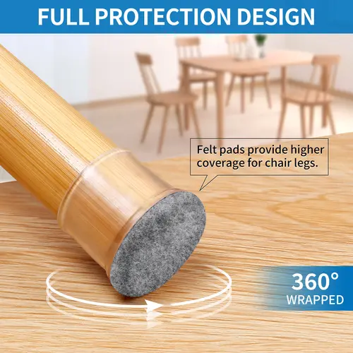 16PCS Silicone Chair Leg Caps Non-Slip Prevent Scratches Silent  Hardwood Floor Protector Waterproof Felt Furniture Feet Pad - Image 4