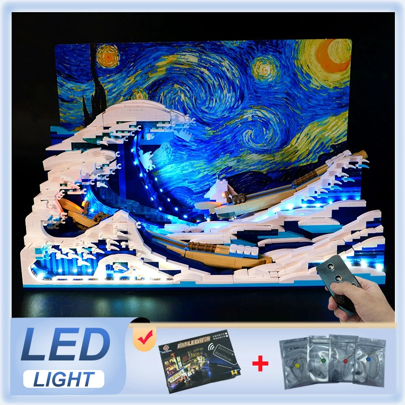 

Фотообои с радиоуправлением для LEGO DK3003 The Great Wave off Kanagawa (только фотообои, без модели блоков)