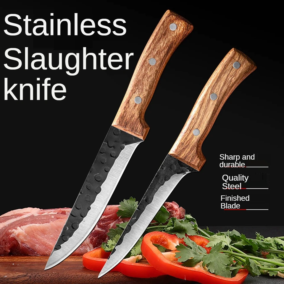 Boning Knife Butcher Knife Kitchen Damask Stainless Steel Meat