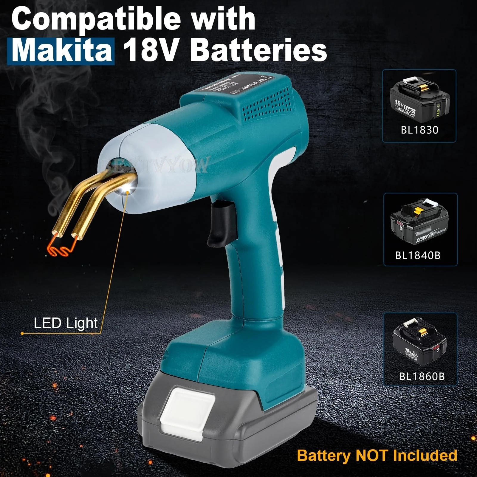 Cordless Plastic Welder Gun Compatible with Makita 18V Battery with 600PCs Hot S