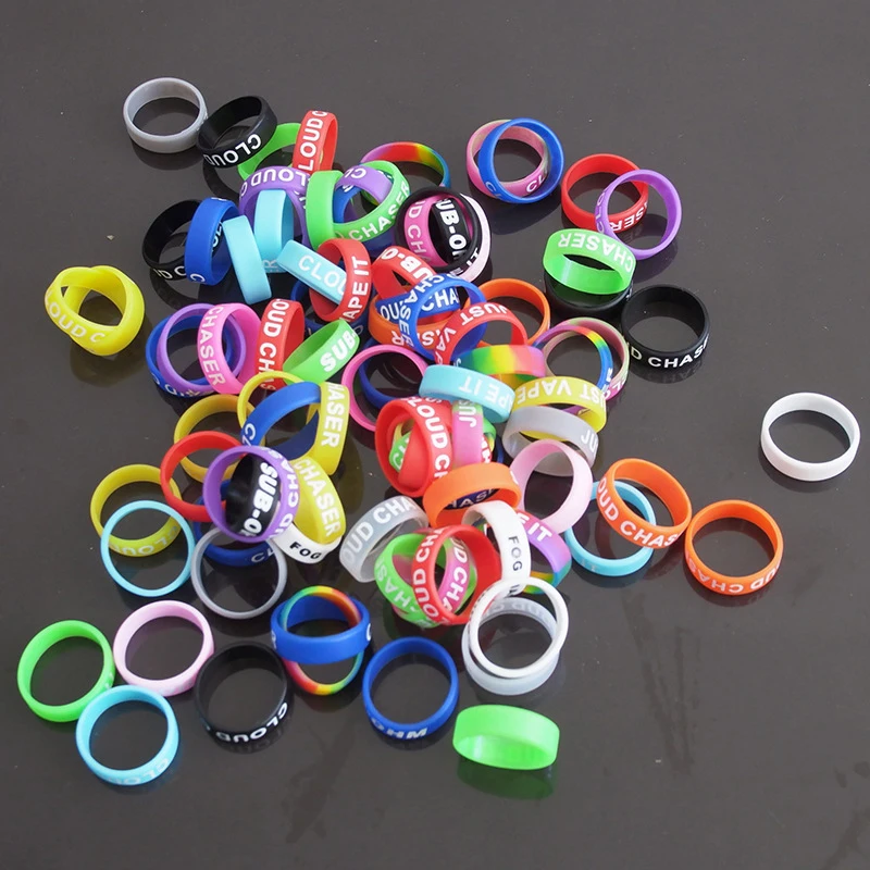 Description Picture 6 of item10Pcs Small Silicone Bands Tennis Racket Grip Band Anti Slip Rubber Rings Protection Sleeve for Rod Squash Racquetball Badminton