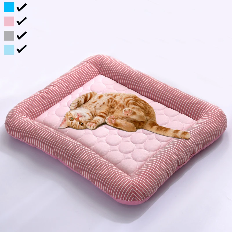 Silk Cat Cage Mat Beds Cats Summer Silk Pet Mat Silk Cat Bed Pet Bed Cat New Pet Mat