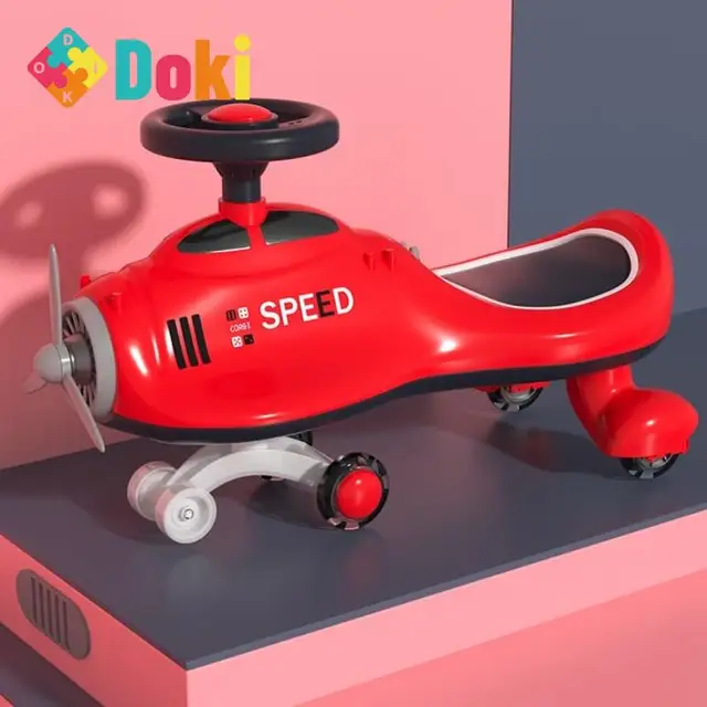 DokiToy Children's Plane Head Fun and Novel Twist Car Swing Car Mute Wheel Anti-rollover Universal Wheel Yo Car New Ulla 2022 4