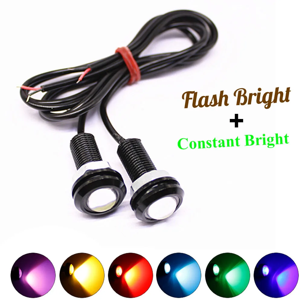 2pcs 18mm ڵ LED   ÷   DRL LED ְ  Ʈ   ȣ ڵ  