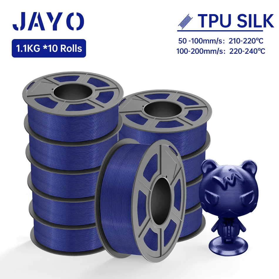 Buy 3 Get 1 Free JAYO 3D Printer Filament PLA Meta SILK PETG 1.1KG/650G 1.75mm E - Foto 6