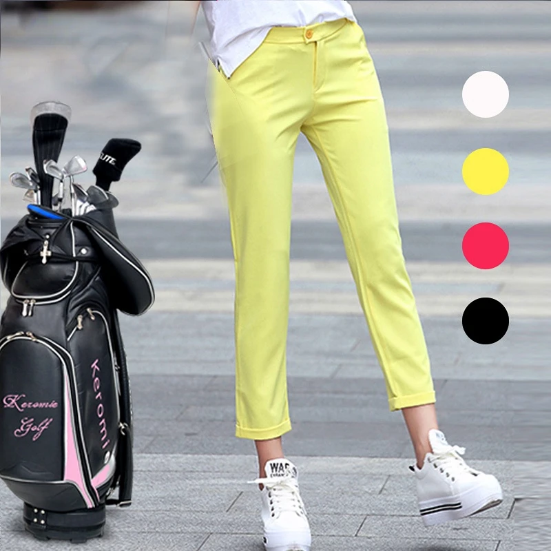 Ms summer new golf trousers casual elastic quick-drying cultivate one's morality nine minutes of pants