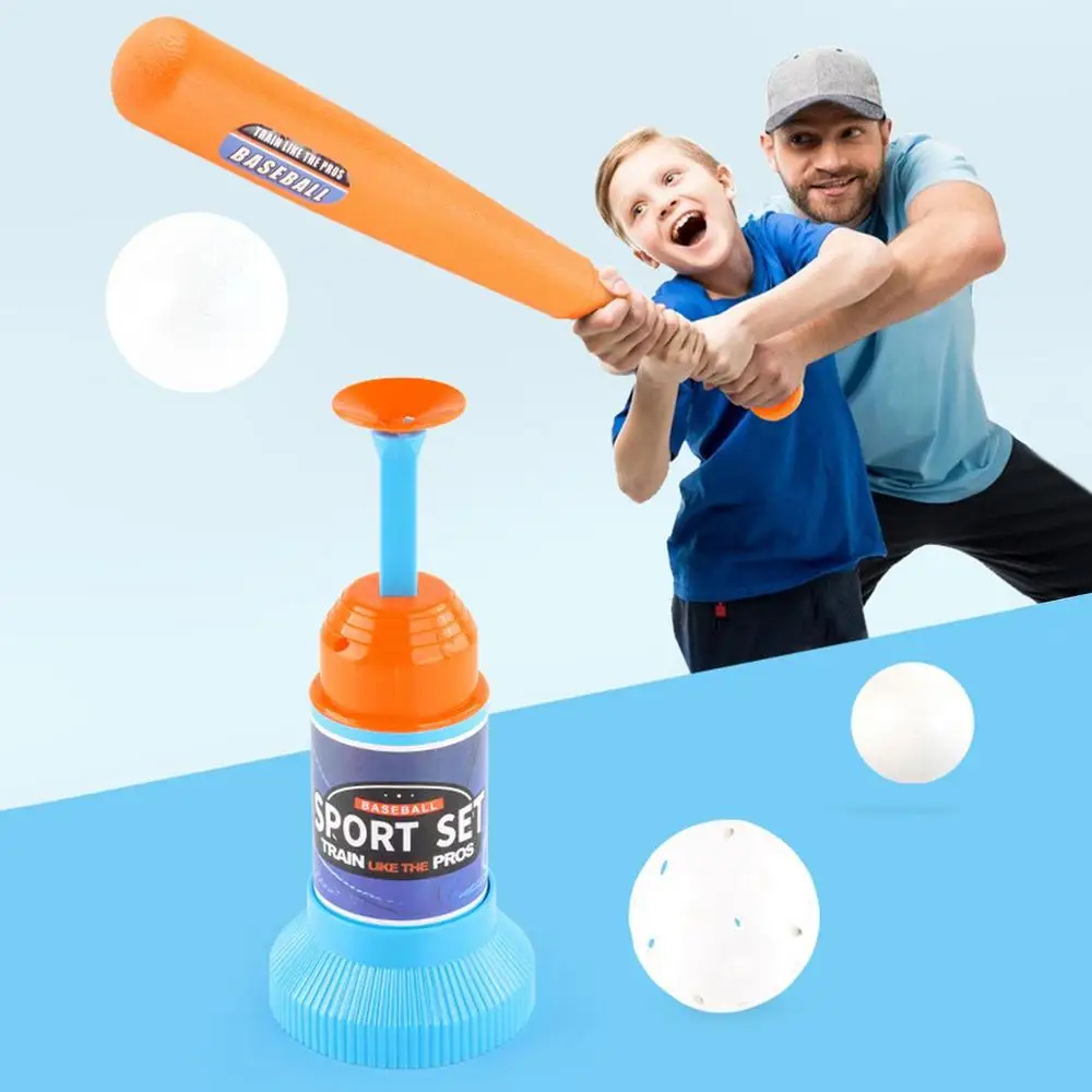 Batte de baseball en mousse pour enfants avec balle - Doux et sûr - Pour les débutants - Pour l'intérieur et l'extérieur - Couleur rouge (jaune