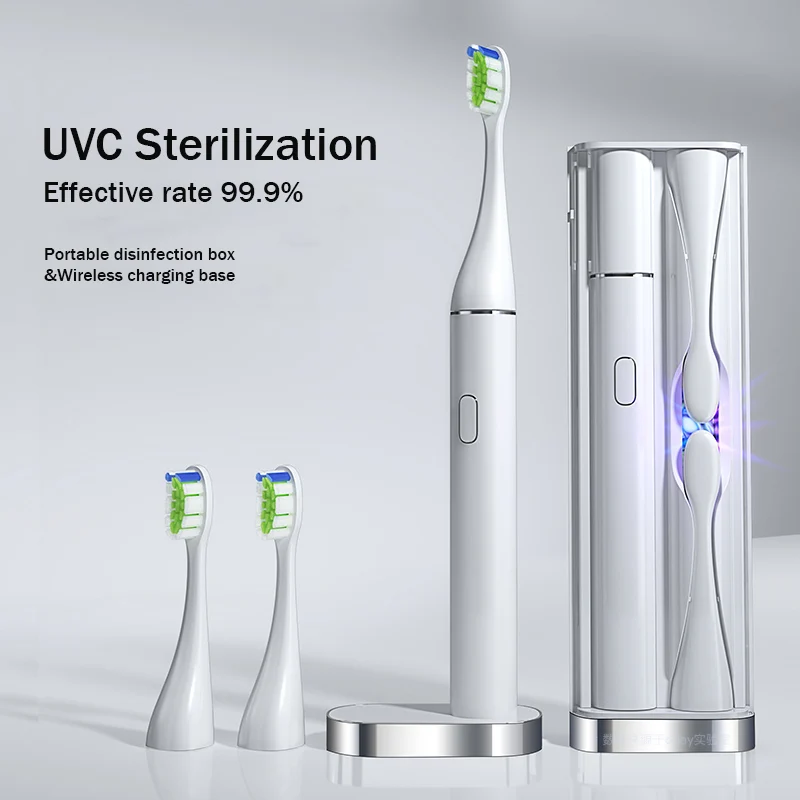 

Wholesale Sonic Tooth Brush Automatic Wireless Charging Oscillating Rechargeable Ultrasonic Travel UV Case Electric Toothbrush