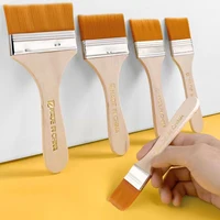 Kit 7 Pieces Flat Paint Brush Set Soft Nylon Hair 1