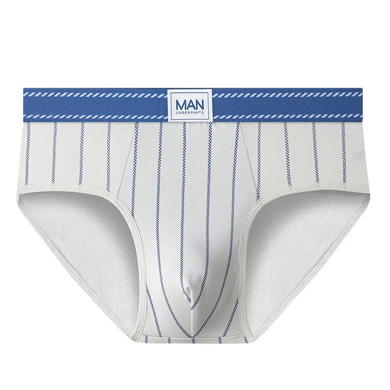 3-piece Men's Triangle Underwear Blended Cotton Mid Waist Large Size Underwear Sexy Underwear Mid Waist Antibacterial