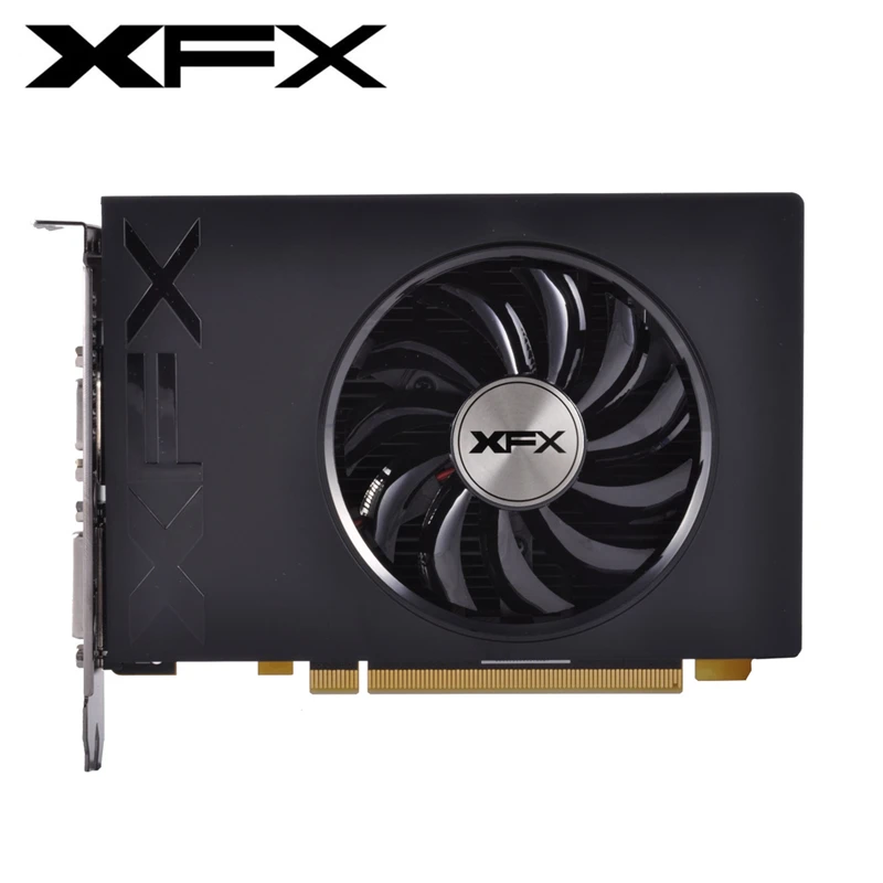 best graphics card for pc Original XFX R7 350 2GB Graphics Cards AMD GPU Radeon 2G Video Screen Cards Desktop PC Game Gaming Office Work Map Videocard VGA good pc graphics card