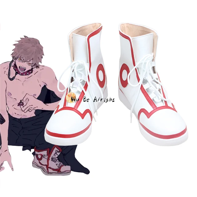 Chainsaw Man Denji Shoes Cosplay Men White Boots Ver 2