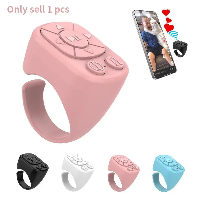 Multifunctional Ring Remote Control, Rechargeable Wireless Bluetooth Page Turner & Camera Shutter for Short Videos 1