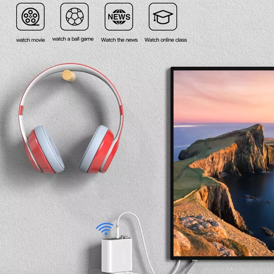 Bluetooth adapter Bluetooth audio receiver Bluetooth transceiver adapter Bluetooth aux adaptor 5.0 Audio Transmitter Receiver Fast Charger 3.5MM AUX RCA TF Card U Disk Stereo Music Wireless for TV Headphone