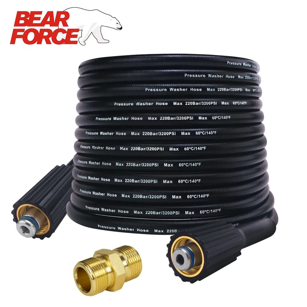 1/4" * 220bar 3200PSI Hochdruckreiniger-Schlauch, Kabelrohr, Autowaschanlage, Wasserreinigung, Verlängerungsschlauch, M22-polig, 14