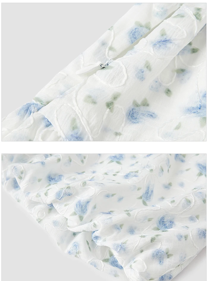 Dress Girl Bow Girl Feeling Summer New Love Fragmented Flower Bud Dress