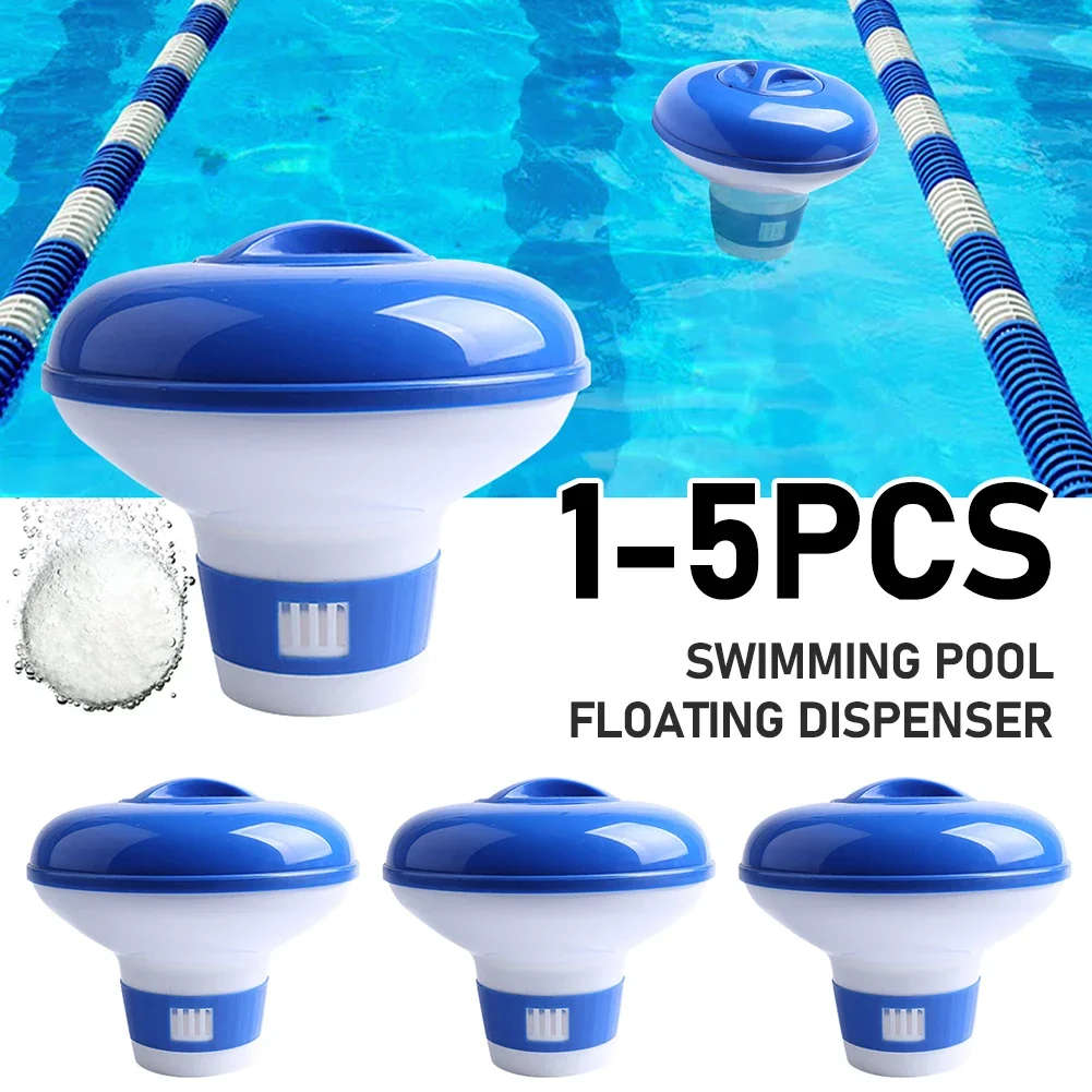 Chlorine dispenser 1-5pcs Floating Swimming Pool Chlorine Tablet Automatic Dispenser Pool Floating Dispenser Outdoor Cleaning Supplies
